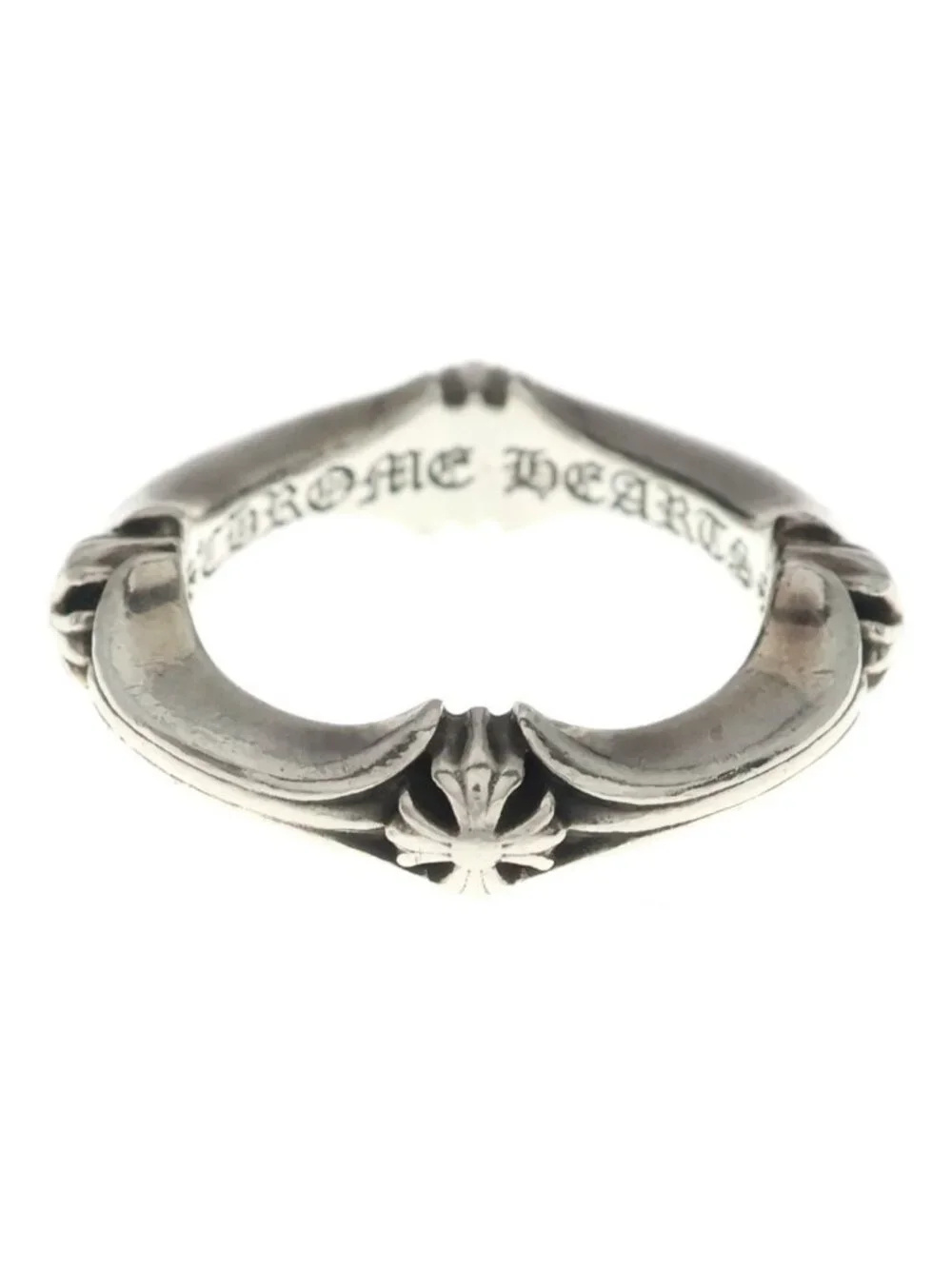 Chrome Hearts Plus and Bone Ring Silver